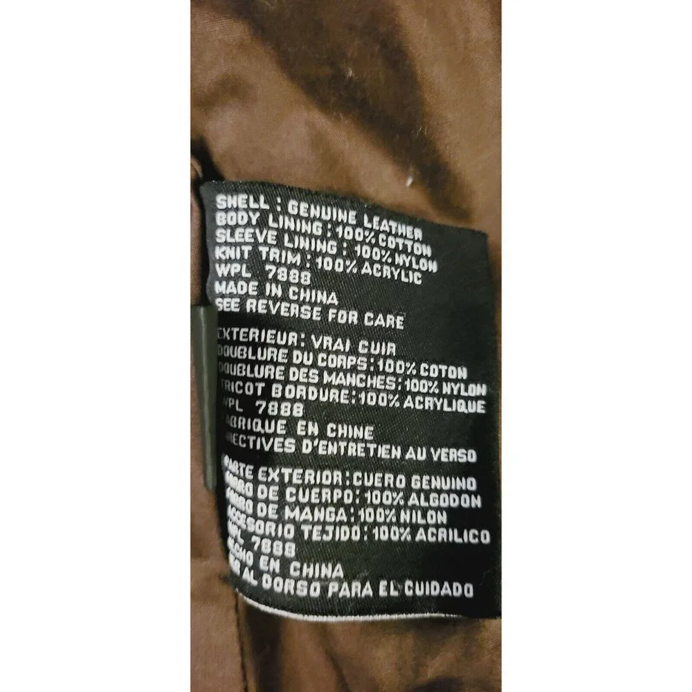 Michael Kors Women’s  Vintage 80s Leather Moto Jacket Brown Size Large - Picture 6 of 11